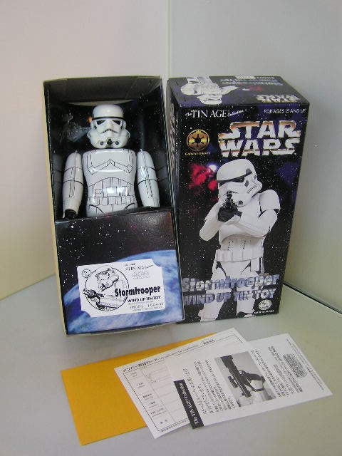 Osaka Tin Wind-Up Stormtrooper Figure Star Wars Made in Osaka Tin Wind-Up Stormtrooper Figure Star Wars Made in
