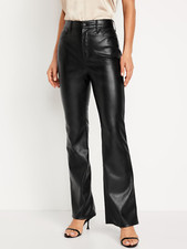 Old Navy High Waisted Faux Leather Flare Pant-Size 18-NWOT