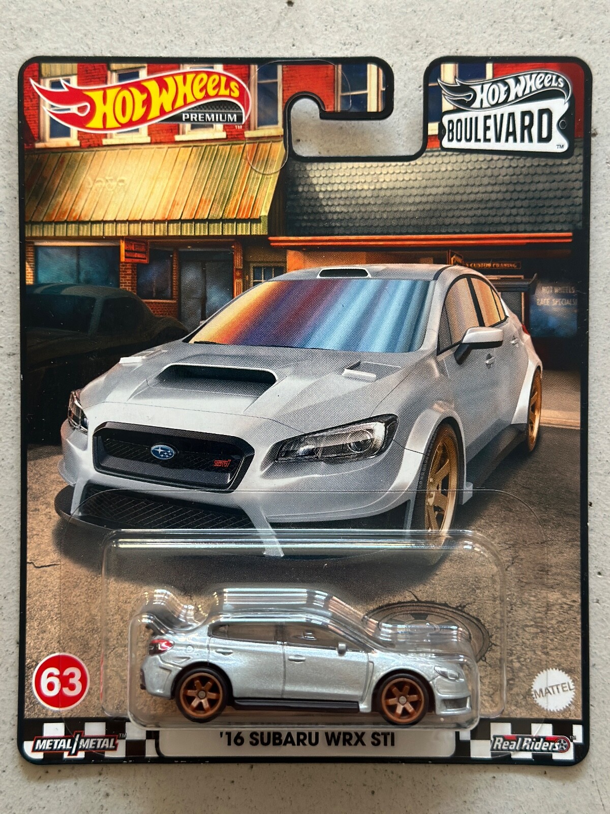 2020 Hot Wheels Premium Boulevard 63 16 SUBARU WRX STI Real Riders Impreza