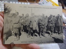 Carte postale de la guerre 1914,arrivé des prisonniers Allemand a Montauban.