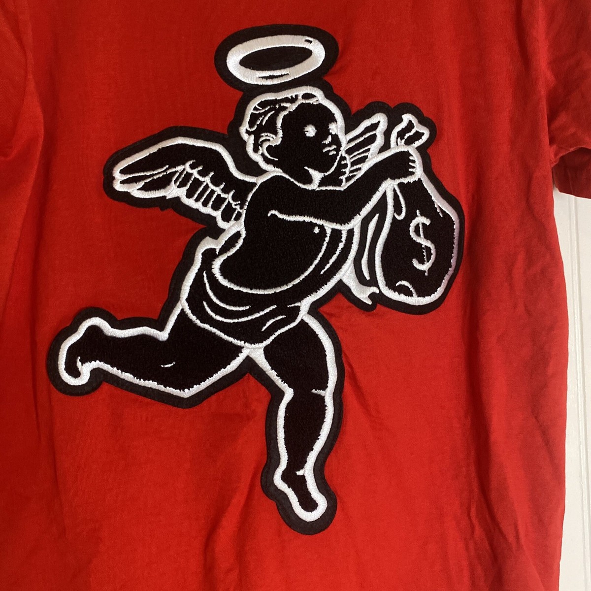 Tシャツ・カットソー MEDM 88rising Money Lucky long t angel back print unisexual Tシャツ・カットソー MEDM 88rising Money Lucky long t angel