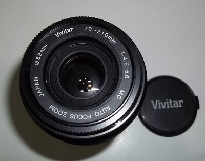 VIVITAR 70-210MM 1:4.5-5.6 MC AUTO FOCUS ZOOM - MINOLTA  A MOUNT - w/2 Caps