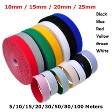Width 10/15-25mm Back to Back Hook   Loop Fastening Tape Self-Gripping Cable Tie