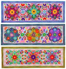 Indian Embroidered Patchwork Table Runner Wall Hanging Mandal Floral  Tapestry