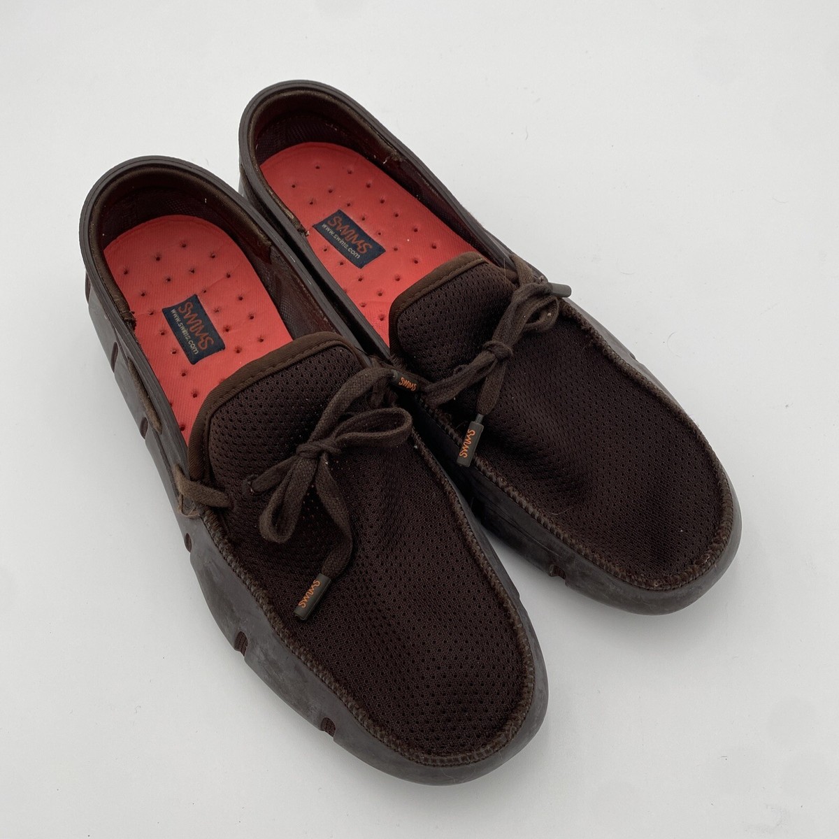 SWIMS Men's Size 8 Casual Slip On Lace Loafers Brown Resort Wear