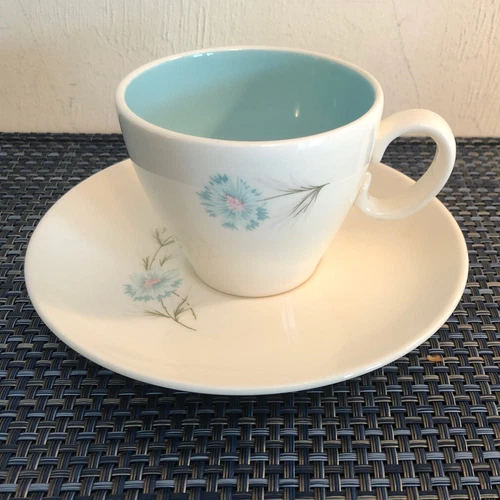 Taylor Smith & Taylor Ever Yours BOUTONNIERE 2 pc Coffee Tea Cup & Saucer Set.