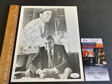 8X10 BLACK & WHITE PHOTO HAND SIGNED *MEL ALLEN* SPORTSCASTER JSA/COA MS 72121