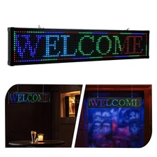 40" x 8" WELCOME LED Sign Programmable Scrolling Message Board High Brightness