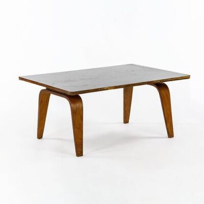 1946 Eames Evans Herman Miller OTW Coffee Table in Birch Plywood with Black Top