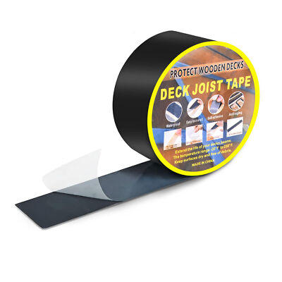 12 Rolls Deck Joist Tape Deck Flashing Tape 2'' x 50' Butyl Joist Black Tape