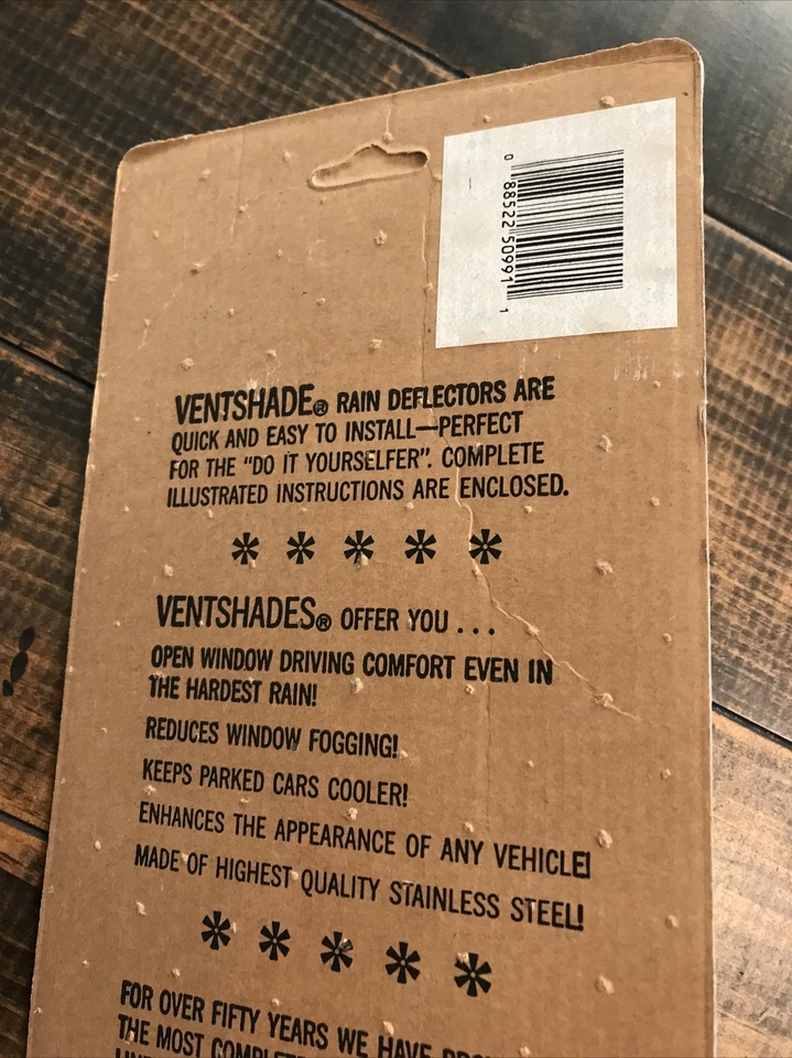 Rain Guards 2Pc Window Vent Visor Shade For Chevy GMC Truck 88-90 NOS Steel - Image 4 of 4