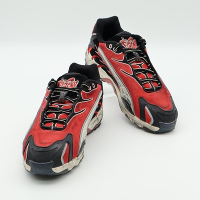 Size 10 - PUMA A$AP Rocky x Inhale Distressed Pack - Black Pop Red 