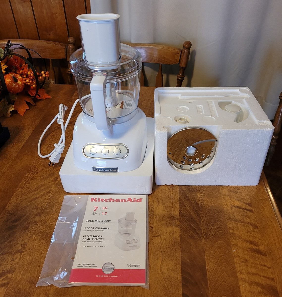 KitchenAid Food Processor - White KFP715 - Open Box (See
