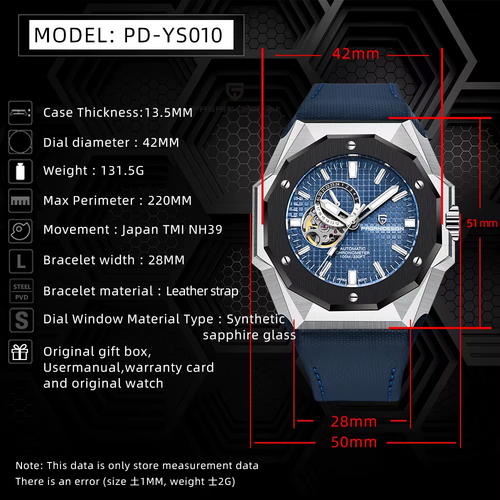 Top Luxury 2023 New Men'S Mechanical Watch Automatic Stainless Steel NH39A 100M - Picture 7 of 11
