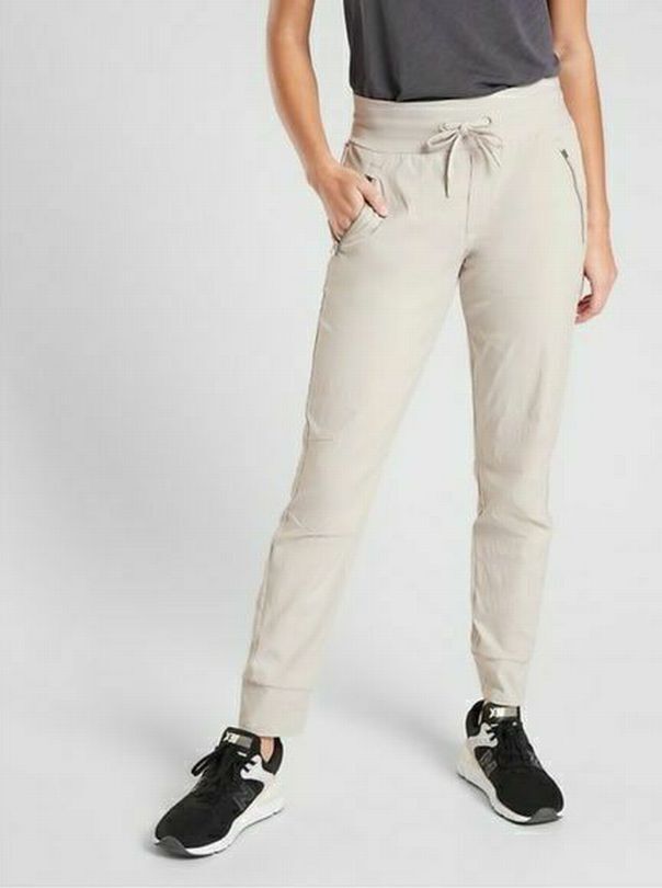 ATHLETA TAN TREKKIE NORTH JOGGER PANTS SIZE 18 Gem