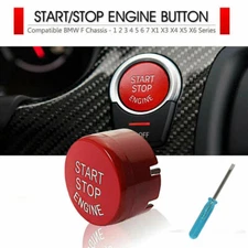 Red Engine Start Stop Push Button Cover Trim For BMW F20 F23 F30 F32 F10 F12