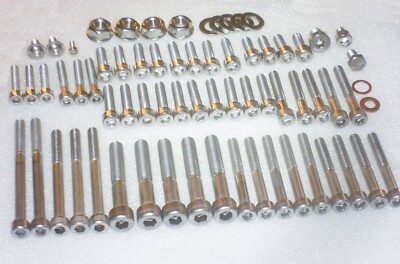 Kawasaki KX125 1992-97 Motorabdeckungen 63x Edelstahl Innensechskantschraube & Flanschmutter Kit