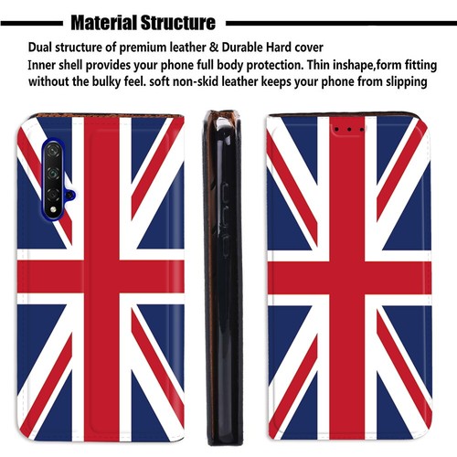 Printed Leather Wallet Stand Phone Cover For Huawei Honor 8A 9X /NOVA 5T Y5 Y6S - Picture 4 of 27