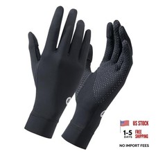 UV Protection Gloves Soft Thin Women  s Sunscreen Gloves Anti-Skid Ice blak