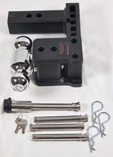 New Open Box Geteen 2 Receiver Adjustable 5 Drop Hitch 2 2 516 Dual Ball