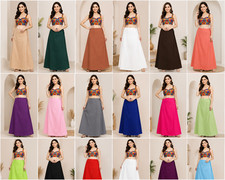 Ladies Cotton Petticoat Full Length Saree Underskirt Soft Breathable Wrap Skirt