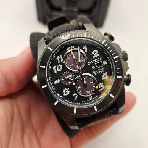 CITIZEN ECO-DRIVE MEN'S WATCH PROMASTER TOUGH ECODRIVE CAMO NYLON STRAP SOLAR