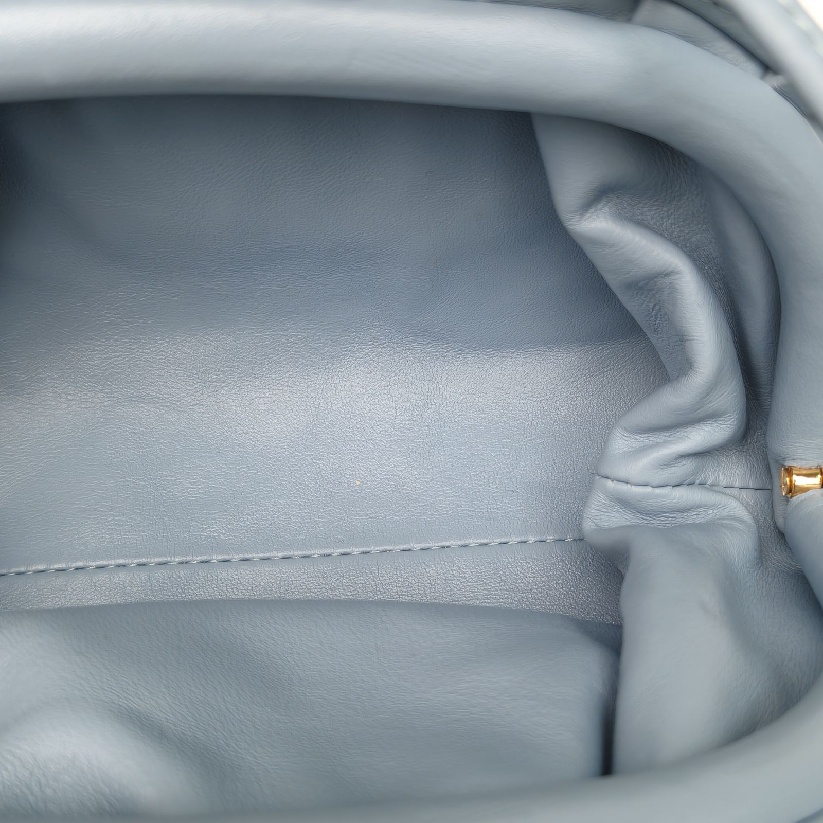 BOTTEGA VENETA Pouch Cloud Bag Mini 22cm Blue Calfskin P206537697 thumbnail 7