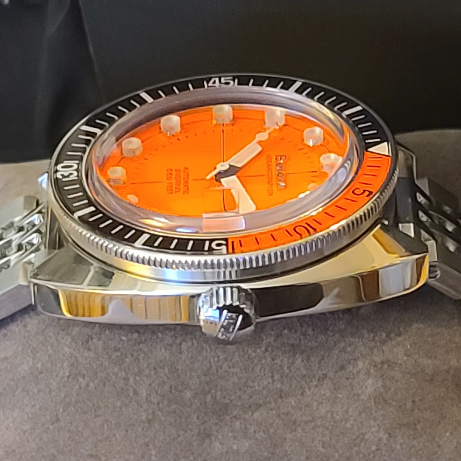 Bulova Devil Diver Automatic Orange Dial Men's Wa… - image 11