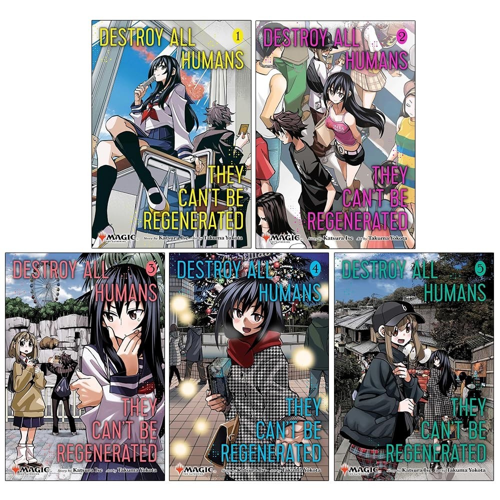 Destroy All Humans.They Can't Be Regenerated.A Magic:Gathering Manga 5 Books Set