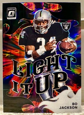 JERSEY # MATCH! 2025 Donruss Optic Bo Jackson Black Pandora 34/149! LIGHT IT UP!