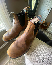 Blundstone Men's Chelsea Boots Brown/Black Leather Pull-On AU 5 read desc.