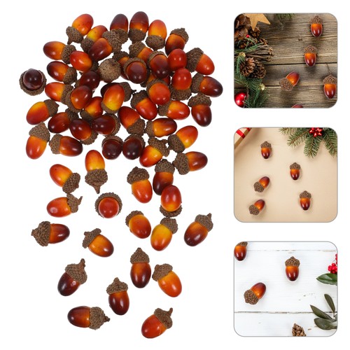 60 Pezzi Ghianda Simulata Decorazione Puntelli Alimentari Ghiande Decorative Decorazioni Finte - Foto 3 di 12