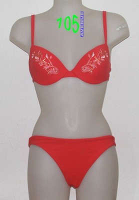 New Lise Charmel 2-Piece Bikini Swimwear Set Floral Print Plunge FR 95B/42