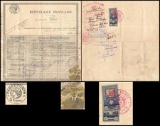 FRANCE 1921, FOREIGN PASSPORT FOR SWITZERLAND WITH REVENUE STAMPS. #B149