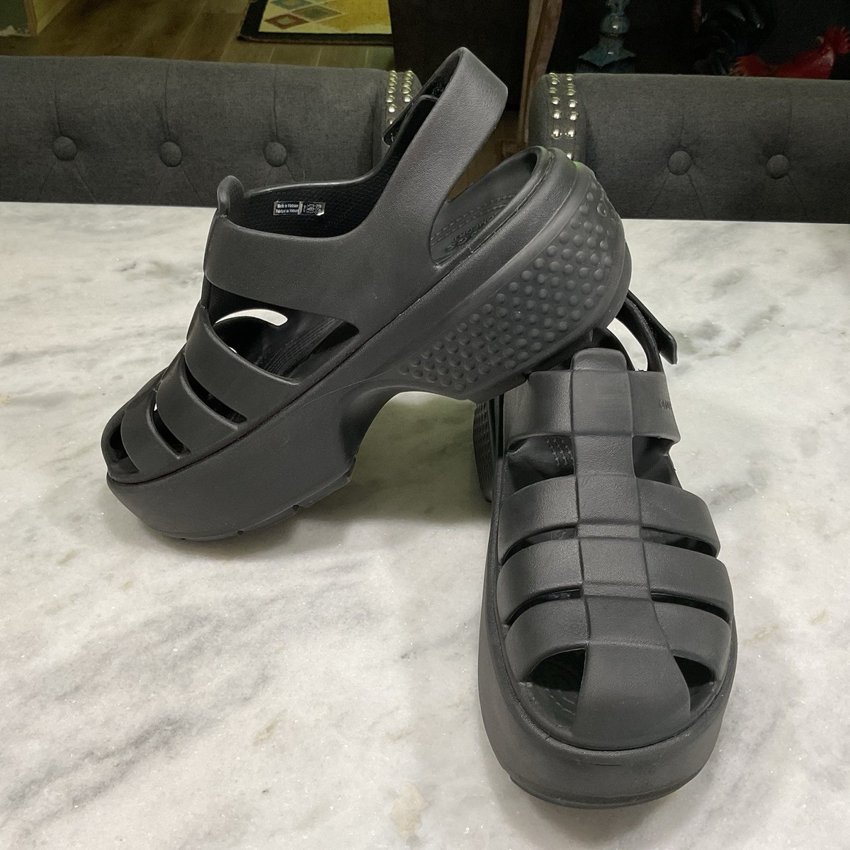 crocs Stomp Fisherman Platform Sandle M7/W9 | eBay