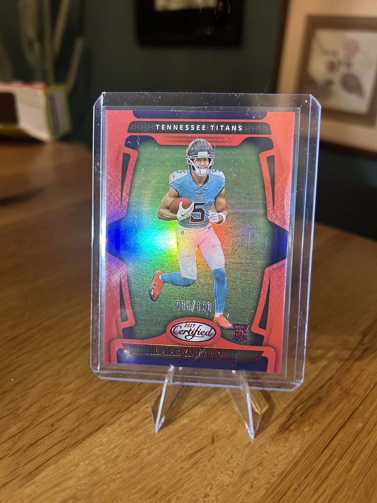 2025 Panini Certified Elic Ayomanor #152 Red /100 (RC)