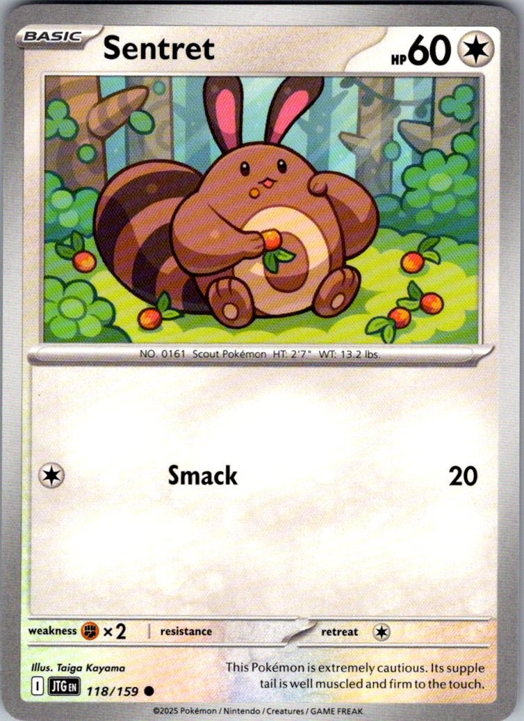 Sentret Journey Together 118/159 Common Pokemon Near Mint