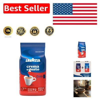 Medium Roast Lavazza Crema e Gusto Whole Beans, 35.27 oz for Coffee Aficionados