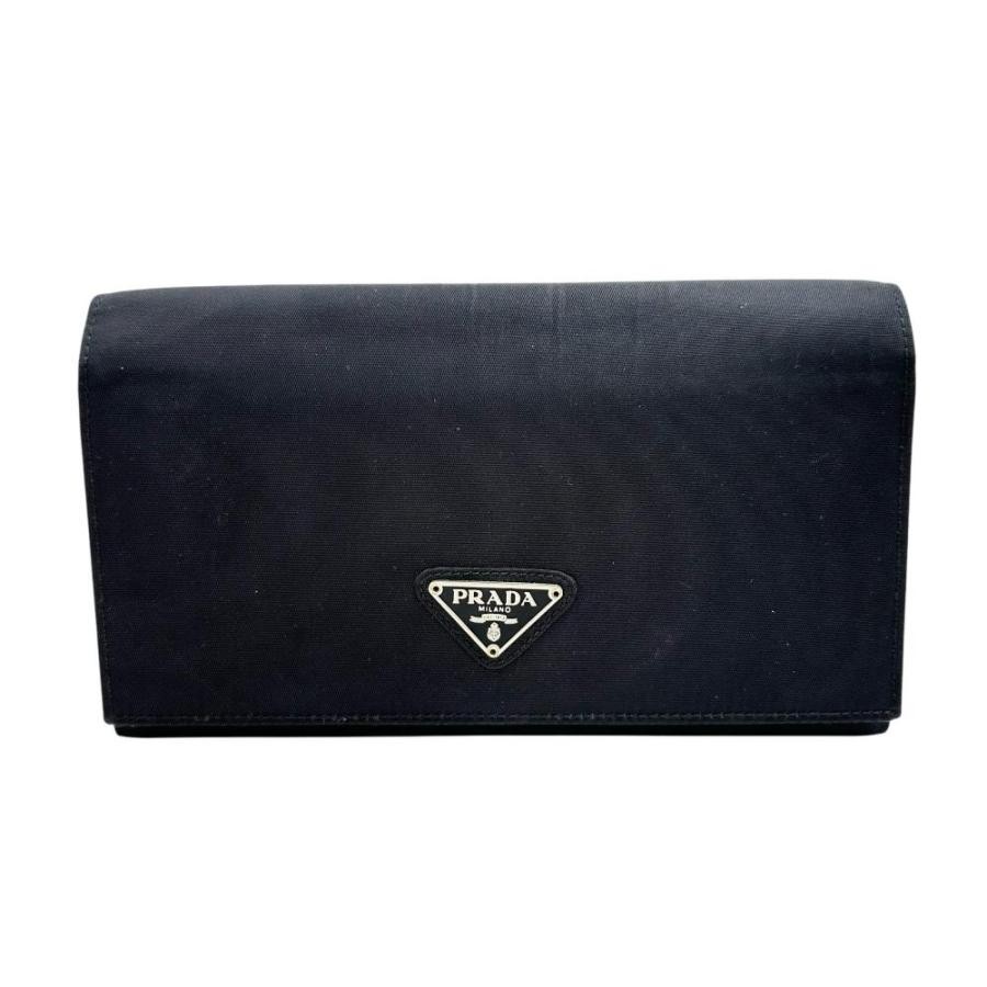 Prada M608 Bifold Wallet Nylon/Leather Black Unisex