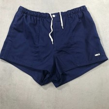 Vintage 80s NIKE Shorts Men's Extra Large Blue Elastic Waist Drawstring 2.5" Ins
