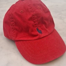 Polo Ralph Lauren Kids Red Cap Hat 12 Month - 24 Month Unisex Blue Pony Preppy