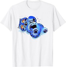 Cute Derpy Tiger and Bird Japanese Art T-Shirt