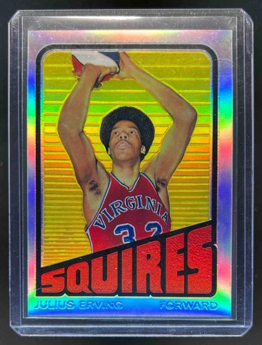 1996 Topps Julius Erving Reprint Refractors #195 76ers