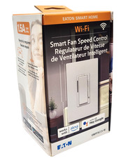 Eaton EWFFSC15-W White Wi-Fi Smart Alexa & Google Fan Speed Control, 1 or 3 Way