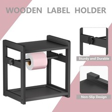 Portaetiquetas para rollos y etiquetas plegables de madera el hogar y la oficina