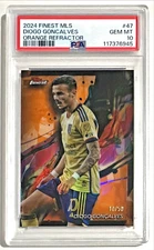 2024 Topps Finest MLS Diogo Goncalves Orange 10/50 RSL Jersey #!!! PSA 10 POP 1