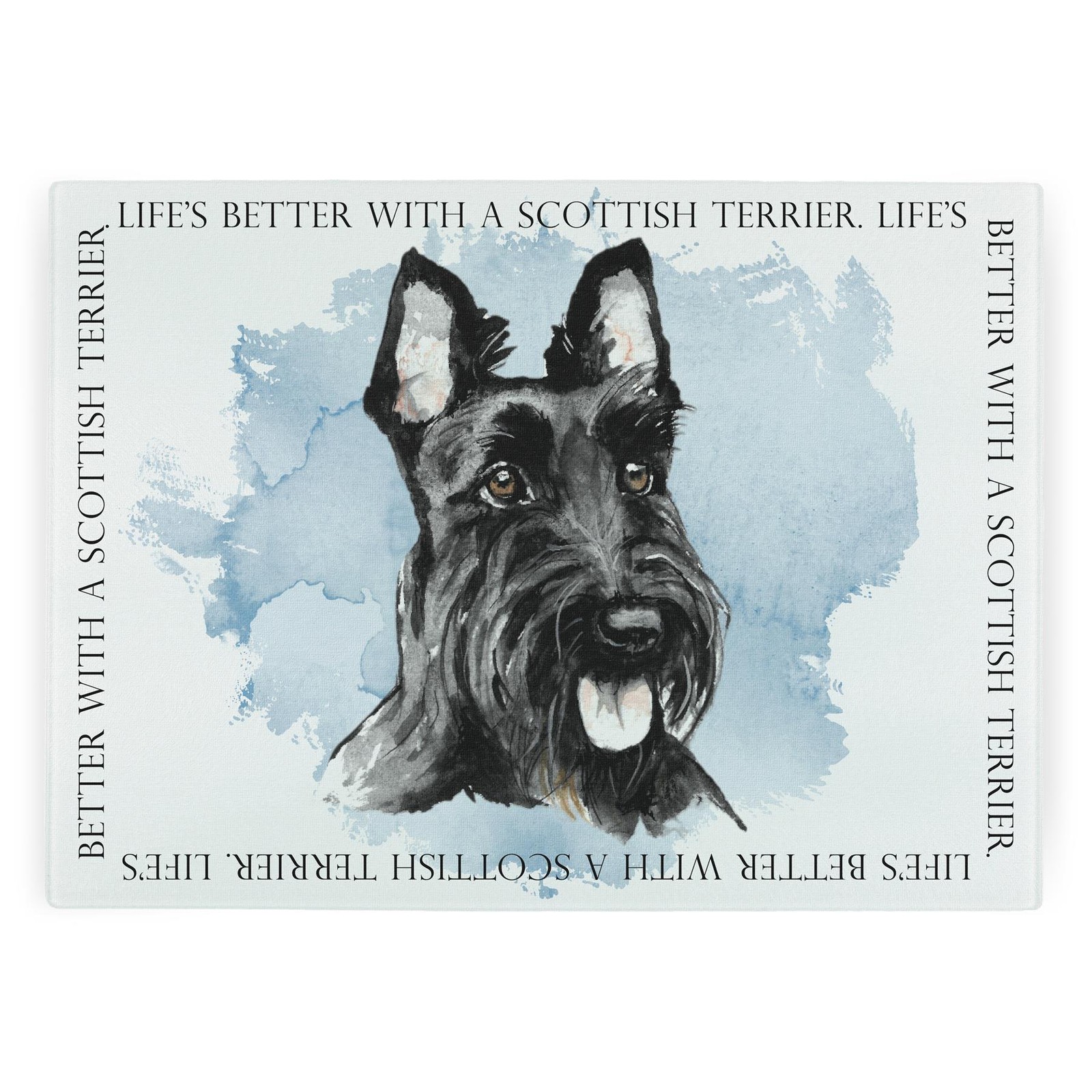 Life's Better With A Scottish Terrier Rectangular Worktop Saver - Kitchen Gifts