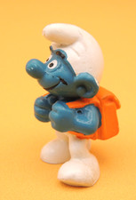 Vintage Smurfs Figure - SCHOOLBOY Satchel 20103 - Schleich PVC SMURF Peyo