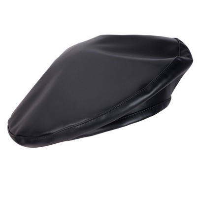 5491 Womens Classic Pu Leather French Beret Hat (black) The Hatter Women French Style PU Leather Beret Hat Cap  main image 4