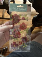 Jolee's Boutique Dimensional Stickers featuring Red Rose Flowers